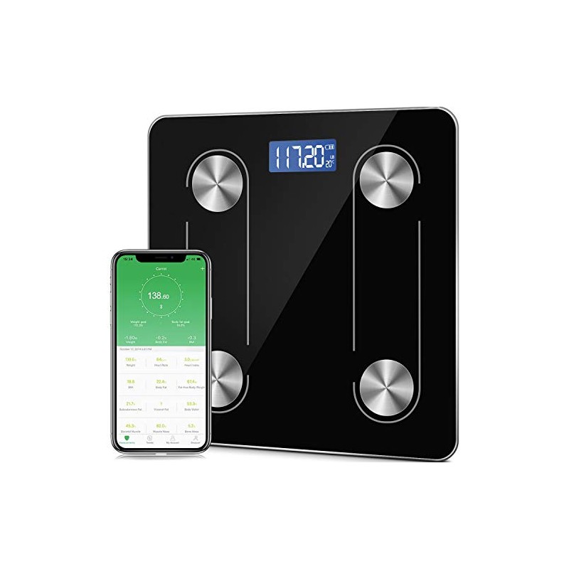 TYC Escala de Grasa Corporal, Báscula Inteligente Bluetooth 4.0 Digital