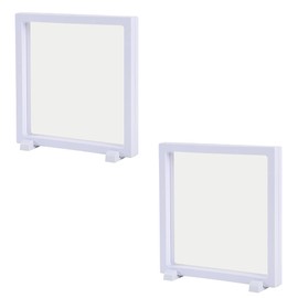 AllBright Display Stand Acrylic Key Chain Rubber Strap Display (18 x 18cm, White)