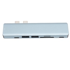 USB C Hub 4K 30Hz HD Output 10Gbps PD 87W Charging Memory Card Slot Aluminium Alloy USB C Docking Station for PC