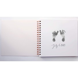 Keepsake Baby Album, Baby Memory Book, Pregnancy Journal. 8.5" x 9.5", 90 Pgs. Baby Scrapbook Album, Keepsake Baby Gift Girl, Baby Photo Album Baby. Letterpress on Cotton and Foil Cover.