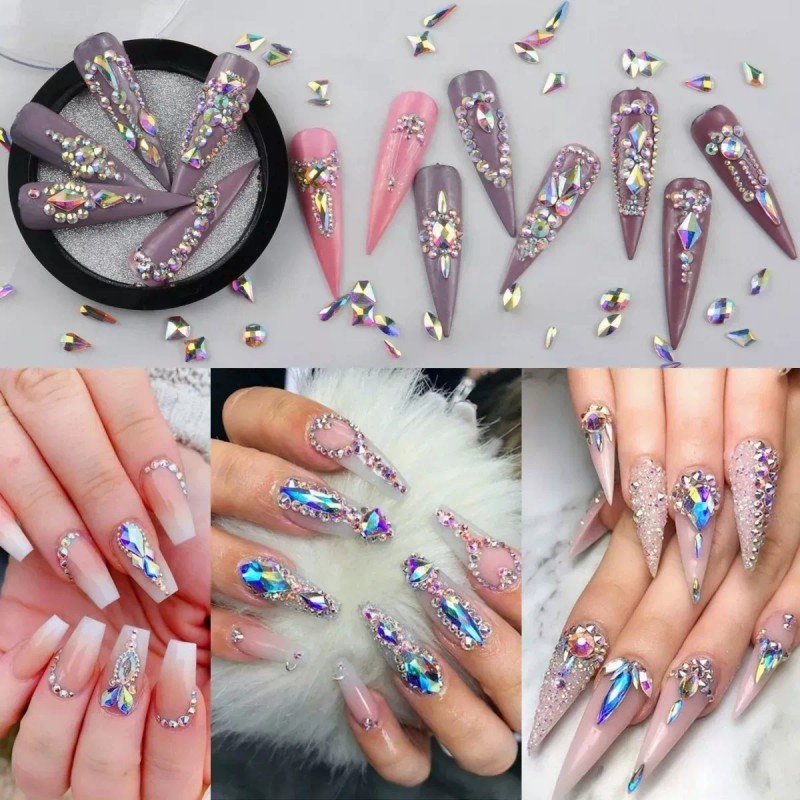 Dolores Piedra De Cristal Tornasol Super Calidad Nail Art En