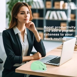 mouse inalámbrico con forma de hámster, silencioso, portátil, portátil, divertido, óptico, 1200 dpi, USB, divertido, inalámbrico, para computadora, portátil, MacBook para niños, niñas, hombres,