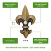Waterwood Solid Brass Large Fleur De Lis Doorbell in Antique