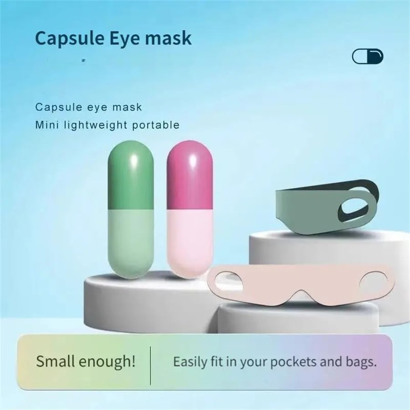 Sleep Mask, 1 Piece Capsule Pack Portable Eye Mask for