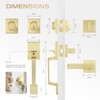 Leydebong Double Door Handle Set with Lock, Heavy Duty Lever