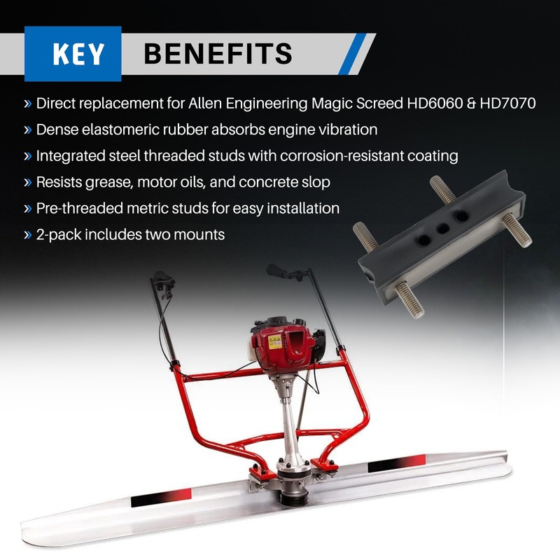 2PCS Wet Screed Vibro Mount for Magic Screed HD6060 HD7070