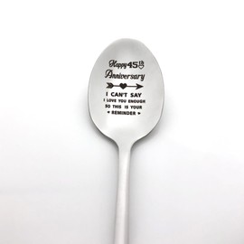 45th Anniversary Spoon Gifts for Him Her 45th Wedding Anniversary Present for Husband Wife 45 Year Anniversary Spoon Gift for Women Men 45 Years of Marriage Gift