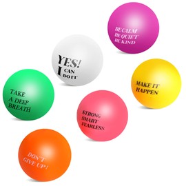 Kasyat 30 Pieces Motivational Stress Balls Colorful Foam Balls Inspirational Stress Relief Balls Quotes Stress Ball Pack Small Anxiety Balls for Relief Motivating Encouraging Adults