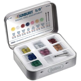 Dedeco Sunburst Wheel Mandrel for Rotary Tool - 1/4" (6mm) Inch x 1/16" (1mm) Shank, Stainless Steel Sanding and Polishing Rotary Tool Accessory - 1 Piece Per Pack