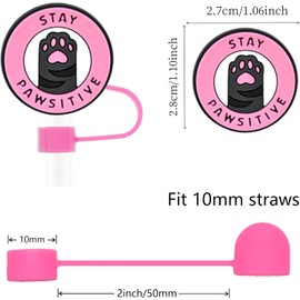 Random Different Bulk silicone Straw Protector for Party Gifts,15,30,45,65PCS Mixed Cute Dringking straw cover,8-10mm Dust-Proof Reusable straw cover cap (fit 10MM Straw, Random Different 30PCS)