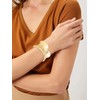 Gold Cuff Bangle Bracelets for Women Trendy Chunky Gold Bracelet