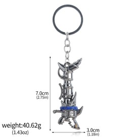 SONGCHANGJEWELRY Cyberpunk Rock Lolita Cool Weapon Keychain - Horror Excitement Anime Movie Merchandise - Shark Rocket Launcher Designs