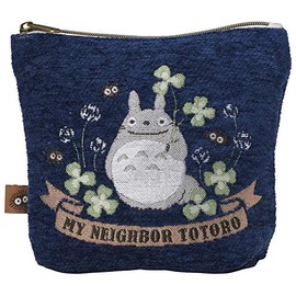 Marushin Pouch, Ghibli, My Neighbor Totoro H17 x W 8.5 x D 2.4 inches (17 x 21.5 x 6 cm), Clover Season Gobelin Weave 1165032600