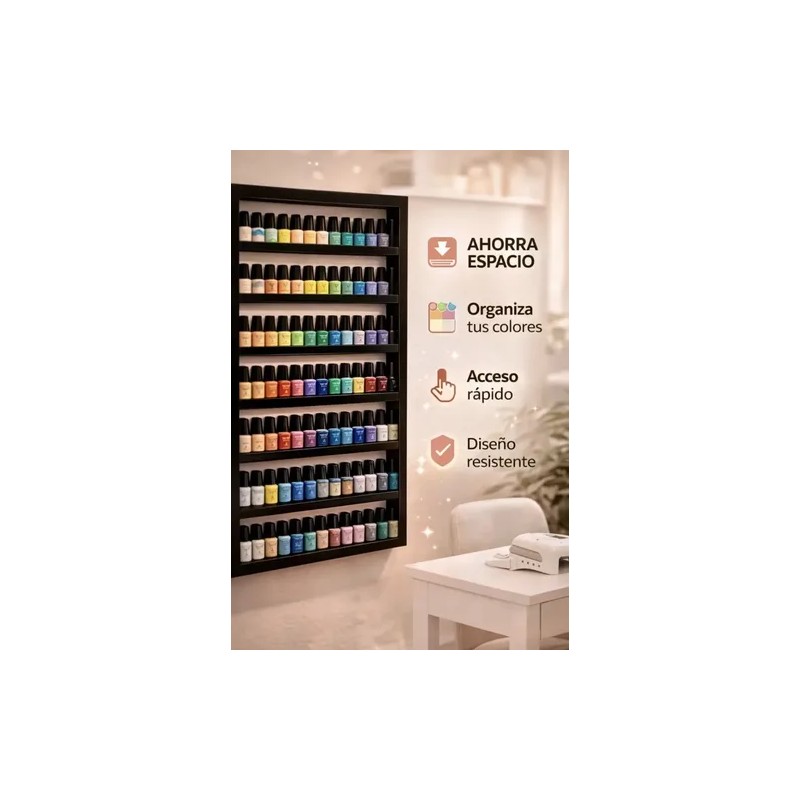 Esmaltero Exhibidor Maquillaje Multiusos Reforzado Con Tapa.