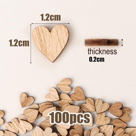 100pcs Wedding Table Decoration Confetti Wooden Heart Confetti Rustic Small Table Scatters