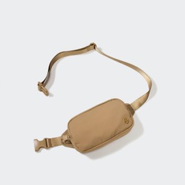 Pander Mini Belt Bag – Ultra Compact, Fits 6.7” Phone, Lipstick, Earbuds, Essentials, Small Crossbody Waist Purse, Brown Allspice