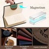 2026 New Magnetic Leather Pen Holder Bookmark, Secure Clip, Premium