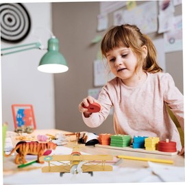 SHINEOFI 1pc Retro Iron Miniature Plane Model Vintage Plane Decor for Home Photography Durable Unique Collectible Adornment Creative Double Wing Yellow