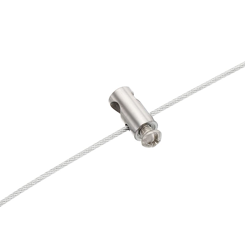 PATIKIL 5pcs 8x17mm Wire Rope Clip Steel Cable Clamp 2.5mm