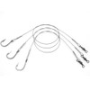3/0-5/0 Shark Surf Rigs with 20 Inch 49-Strands Steel Leader(120Pound),Deep