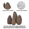 Stanbroil Set of 4 Gas Logs Decorative Ceramic Pine Cones