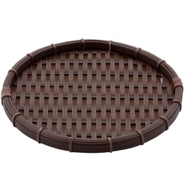 (TV Series Crafts (yamasita Craft) Resin 手編 Shallow Colander Dark Brown φ 27 cm