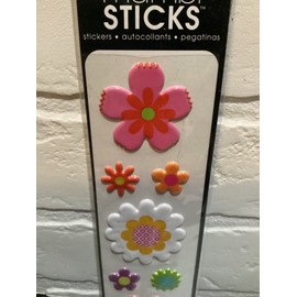 Me & My Big Ideas Mambi Sticks Stickers - Brand New Sealed (2012) Puffy Flowers
