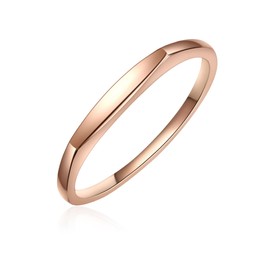 Glanzstücke München Women's Ring 925 Sterling Silver Rose Gold-Plated 18 Carat Silver Ring, 56