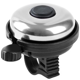 Xthuge Classic Bike Bell, Aluminum Bicycle Bell, Loud Crisp Clear Sound Bicycle Bike Bell for Adults Kids(Silver-Left Hand Use)