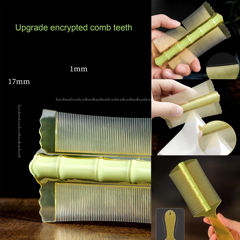 2 Pcs Dandruff Combs, Lice Combs, Flea Combs, Hair Comb
