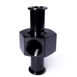 Aluminum Inline 3/8 Hose Barb Fittings 1/8 NPT Fuel Pressure Port Fuel Line Adapters Black