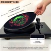 ZUXONGSY Skulls Turntable Mat for Vinyl Records BlackTurntable Slipmat Anti