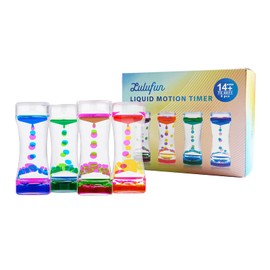 LULUFUN Liquid Motion Timer Bubbler, Sensory Toys for Visual Relaxation, Desk Toy,Gifts for Adults and Children (Pack of 4)