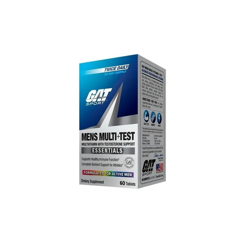 Multivitaminico Gat Mens Multi Test 60 Tabs Sabor Sin Sabor