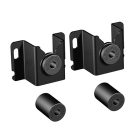 ELG Fixed/Low Profile TV Wall Mount for TVs 14" to 75", Holds up to 99 lbs, Universal VESA, Fits 12", 16”, 18”, 24” Wood Studs, Locking/Quick Release System, Genius, Steel, Black