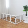 ZJSF ZJSF Freestanding Foldable Extra Wide Wooden White Indoor Puppy