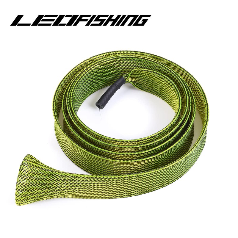 LEOFISHING Fishing Rod Sleeve Braided Mesh Rod Protector Fishing Rod