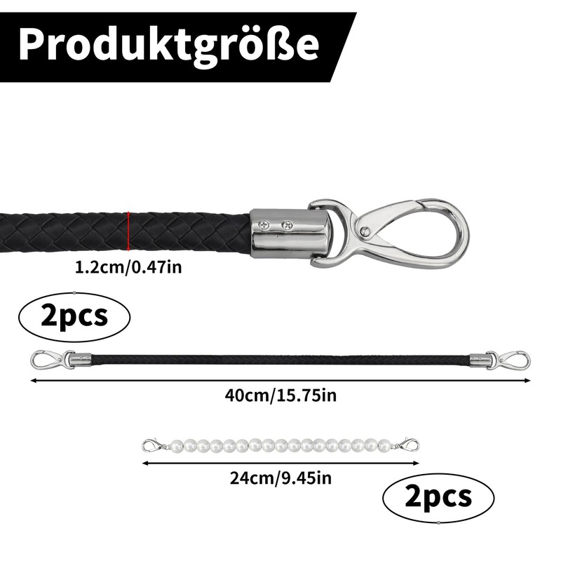 JRSHIRLEYLTD Pack of 2 40 cm Bag Handles, Leather Handles