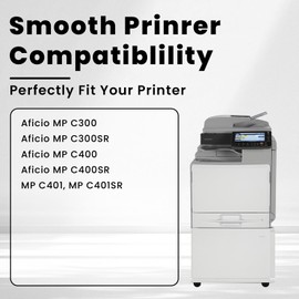 MP C300 C400 C401 Toner Cartridge Bundle High Yield Compatible for Ricoh 841724, 841725, 841726, 841727 Toner for Aficio Savin C300 C400 C401 C230 C240 LD130C LD140C Printer Ink 4-Pack (BK/C/M/Y)