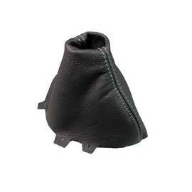The Tuning-Shop Ltd Gear Stick Gaiter, Black Leather, Grey Stitching, for Renault Trafic 2015-2023