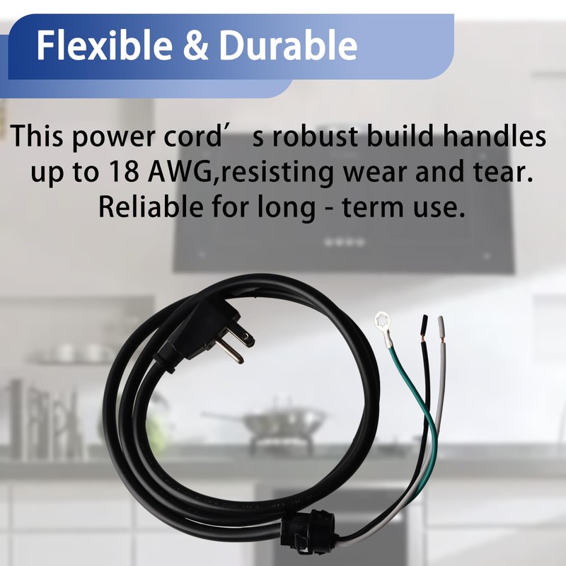 HCK44 Range Hood Power Cord Kit, Compatible with Broan, Nutone