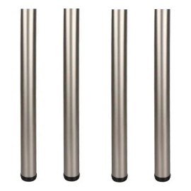Herrajes Guerrero Patas Para Mesa Barra Escritorio 71 Cm Niquel Perla Paq De 4