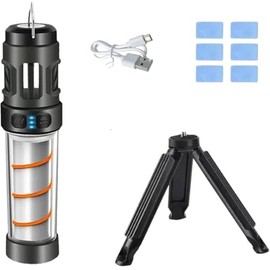 3-in-1 𝓜𝓸𝓼𝓺𝓾𝓲𝓽𝓸 Repellent Camping Lantern & Flashlight with Dual-Zone Heating, 6 Refill Pads 48H, Magnetic Base, USB-C Fast Charge, IPX5 Waterproof for Outdoor Camping (Dark Green)