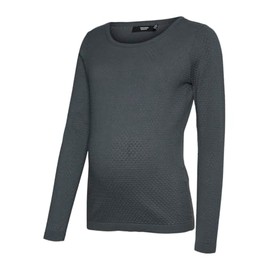 MAMALICIOUS Women's Vmmcare Structure LS O-Neck Blou Noos Pullover, Medium Grey Melange, L