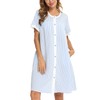 YOZLY House Dress for Women Short Sleeve House Coats Dusters