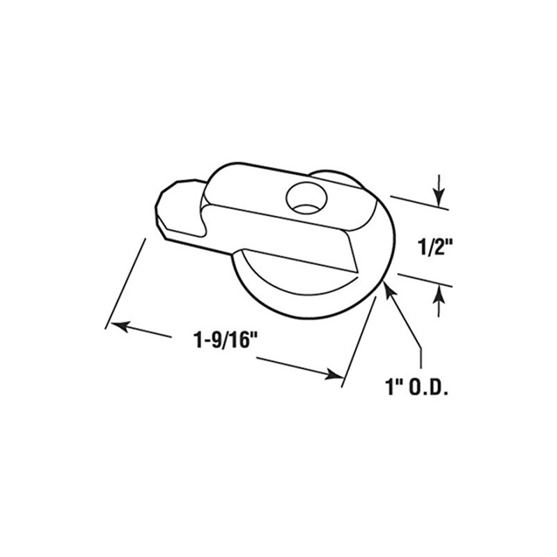 White Hinged Screen Door Latch for Andersen Doors