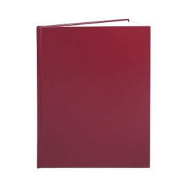 BookFactory Large Burgundy Blank Book/Blank Notebook - 96 Pages Blank Format 8 7/8" x 11 1/4" Burgundy Imitation Leather Cover Section Sewn Hardbound (BLA-096-LBS-A-LMT00)