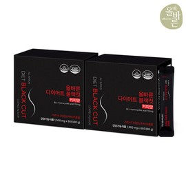 Olbareun 올바른 다이어트 블랙컷 커피맛 60포 2박스 (총120포 2개월분) Correct Diet Black Cut Coffee Flavor 60 Packs 2 Boxes (Total 120 Packs 2 Months Supply)