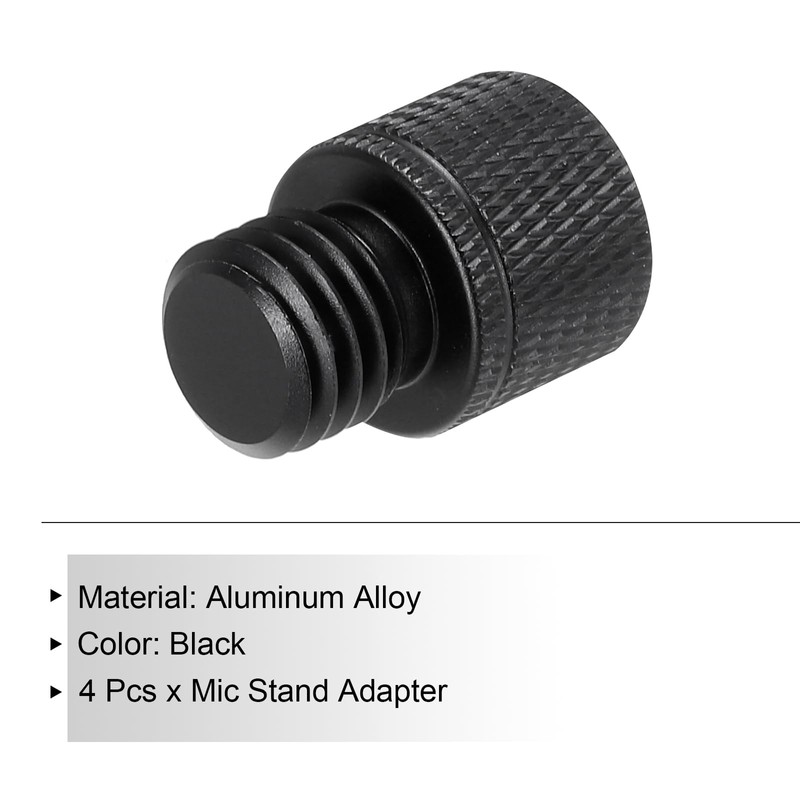 QUARKZMAN 4 Piece Microphone Stand Adapter, 3/8 Female Thread to