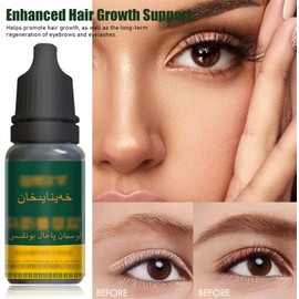 6pcs USMA Jugo de césped Cabello Líquido, Cilia crecimiento nutritivo líquido, esencia de extracto de hierba de usma para cejas de pestañas para el cabello, aceites